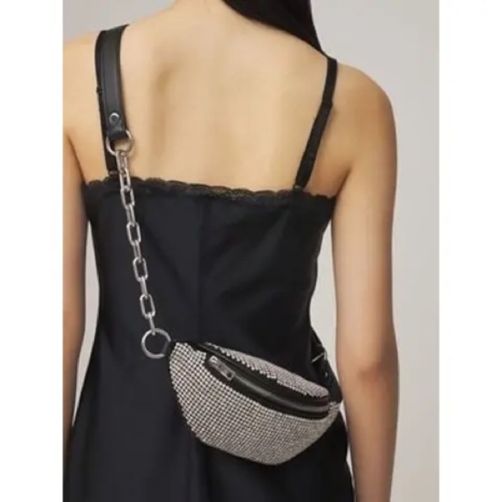 $895 Retail Alexander Wang Rhinestone Leather Attica Belt Bag